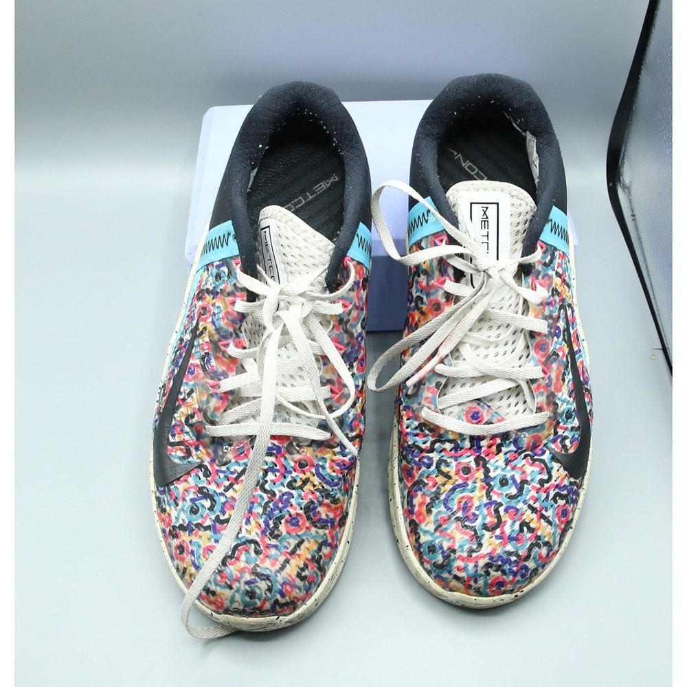 Nike Metcon 6 Confetti Multicolor Training Shoes Womens 9 AT3160-104 Black Blue